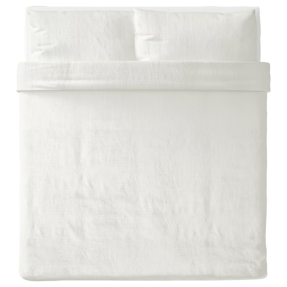 IKEA Other - 100% Cotton Elegant White Duvet Set